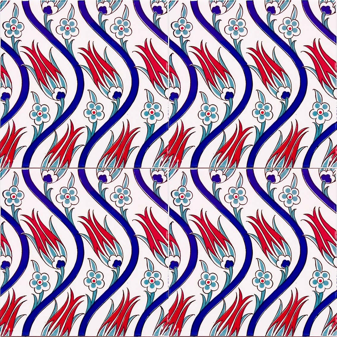 20x20 cm Çini Karo D-20